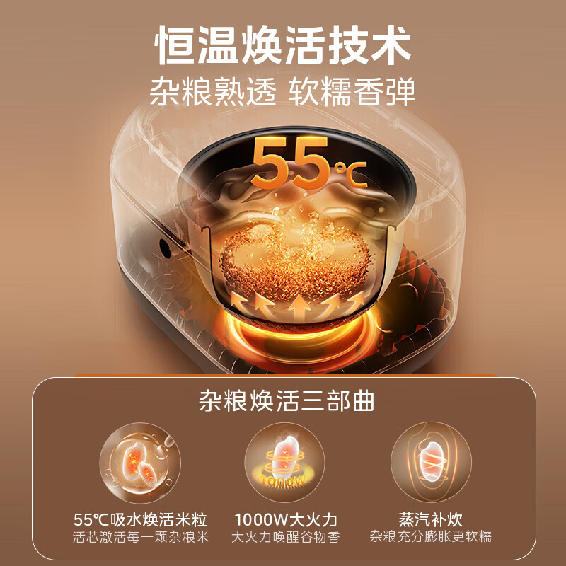 美的IH电饭煲家用3-4人大火力智能3升电饭锅多功能官方旗舰店正品