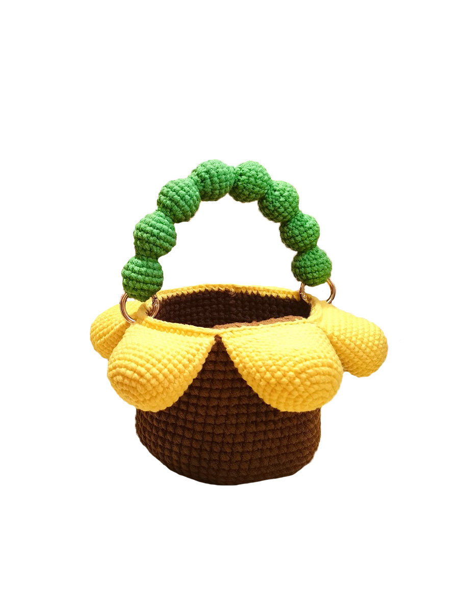 Stuuuly手工diy水桶花朵包编织材料包毛线手提自制成品送女友礼物,淘宝优惠券,粉丝福利购,淘宝优惠卷