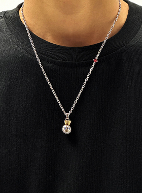 VSCH笑脸皇冠项链原创饰品项链