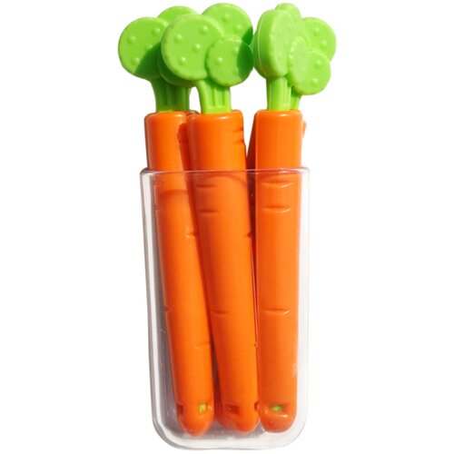 可爱胡萝卜封口夹冰箱贴磁贴个性创意收纳盒食品密封器3d立体卡通 - 图3