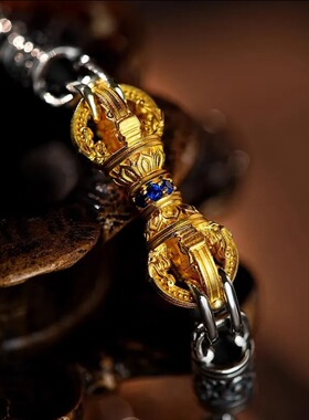 藏传金刚杵民族风国潮手链转运中国风手串藏式复古高级感手饰品链