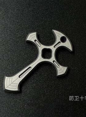 战术防卫十字架吊坠指虎手刺防身奇酷装备时尚精致小众好友礼物链