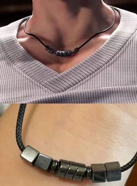 深空秦彻同款手链镀黑金乌鸦哥游戏同人周边同款黑色串珠款现货款