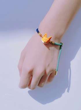 《疯狂动物城》尼克小狐狸趣味项链手绳编绳设计小动物撞色有趣链