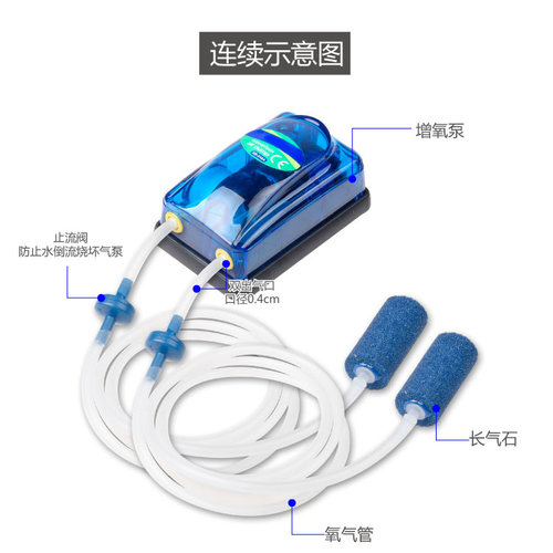 SOBO/松宝增氧泵SB-248A/348A打氧机养鱼冲氧机水族箱鱼缸氧气泵 - 图2