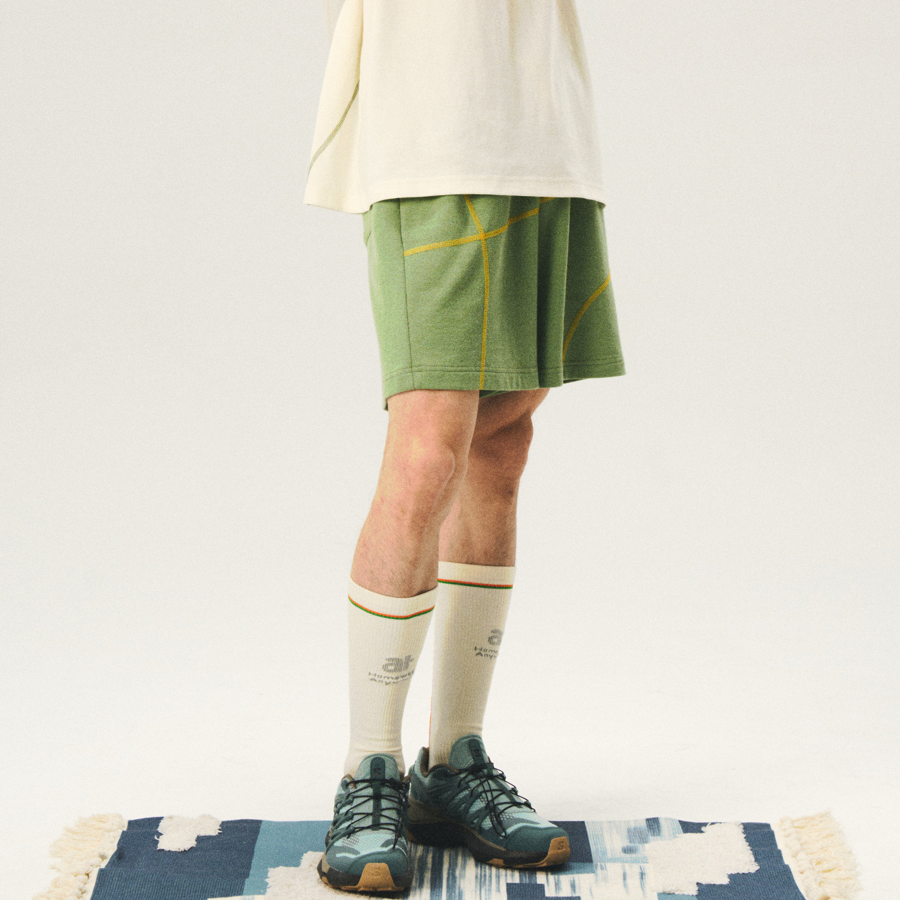 Halcyon 山系棉混纺舒适休闲短裤男复古明线宽松运动卫裤短裤夏季,淘宝优惠券,粉丝福利购,淘宝优惠卷