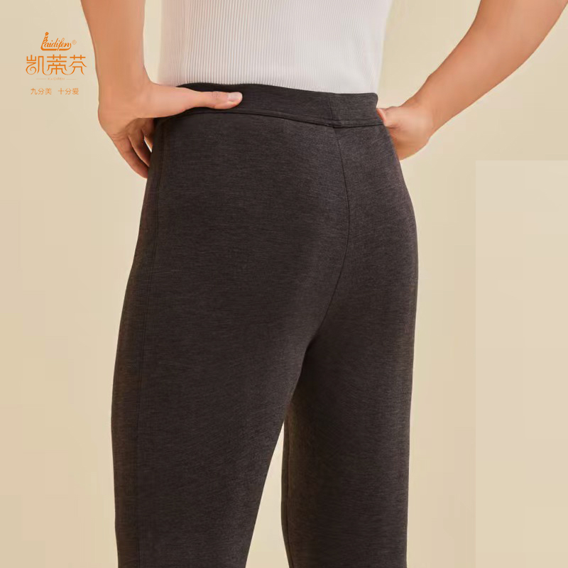 25凯蒂芬春秋5719男士高腰5721棉面复合羊毛裤中薄加绒保暖裤秋裤 - 图0