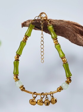 新中式竹节铃铛温柔手链