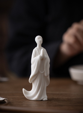 领尊白瓷家居摆件禅意