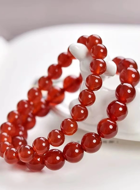 【实名售卖】保真天然红玛瑙手串