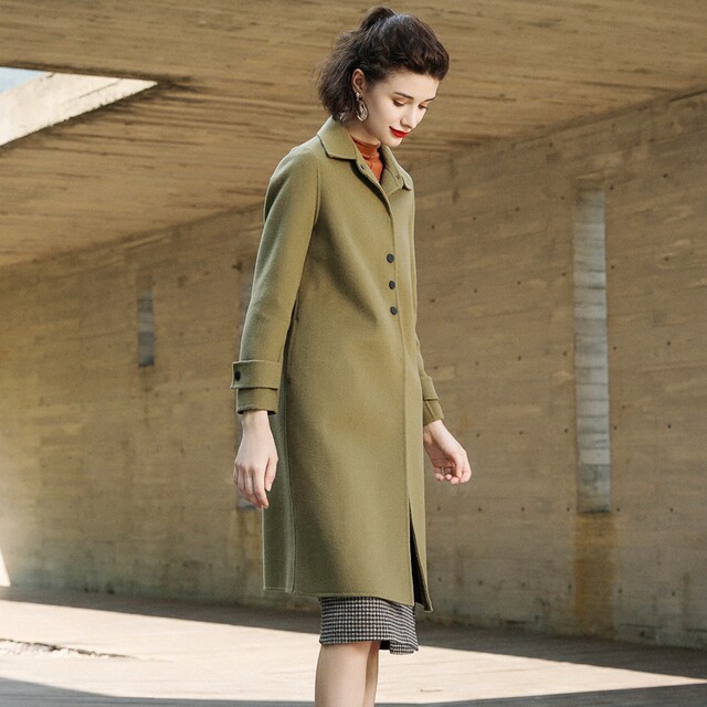 乔妮塔品牌妈妈女装2025秋冬新款羊毛长款双面呢子大衣零羊绒外套