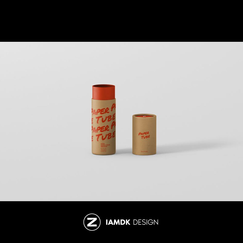 Paper Tube Mockup 超薄纸管设计展示PSD样机模板 M2020050902 - 图1