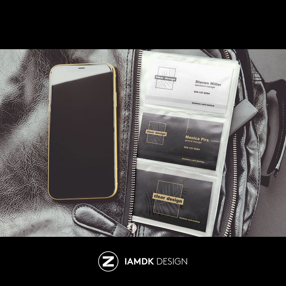 Business Card Mockup 商务名片夹设计场景样机模板 M2020033002 - 图1