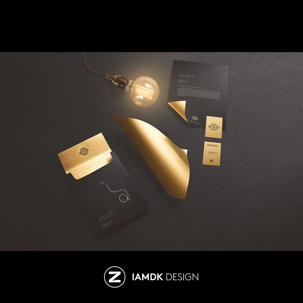 Branding Mockup Essential潮流黑金VI办公用品样机 M2020033007-图3