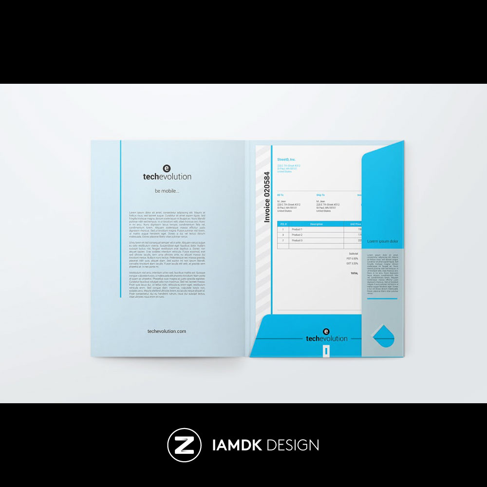 Paper Folder Mockups 带文件夹传单设计PSD样机模板 M2020040505 - 图2