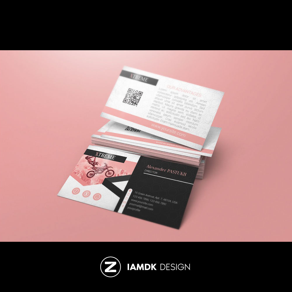 Business Card Mockups 竖版商务名片设计样机模板 M2020041302 - 图1