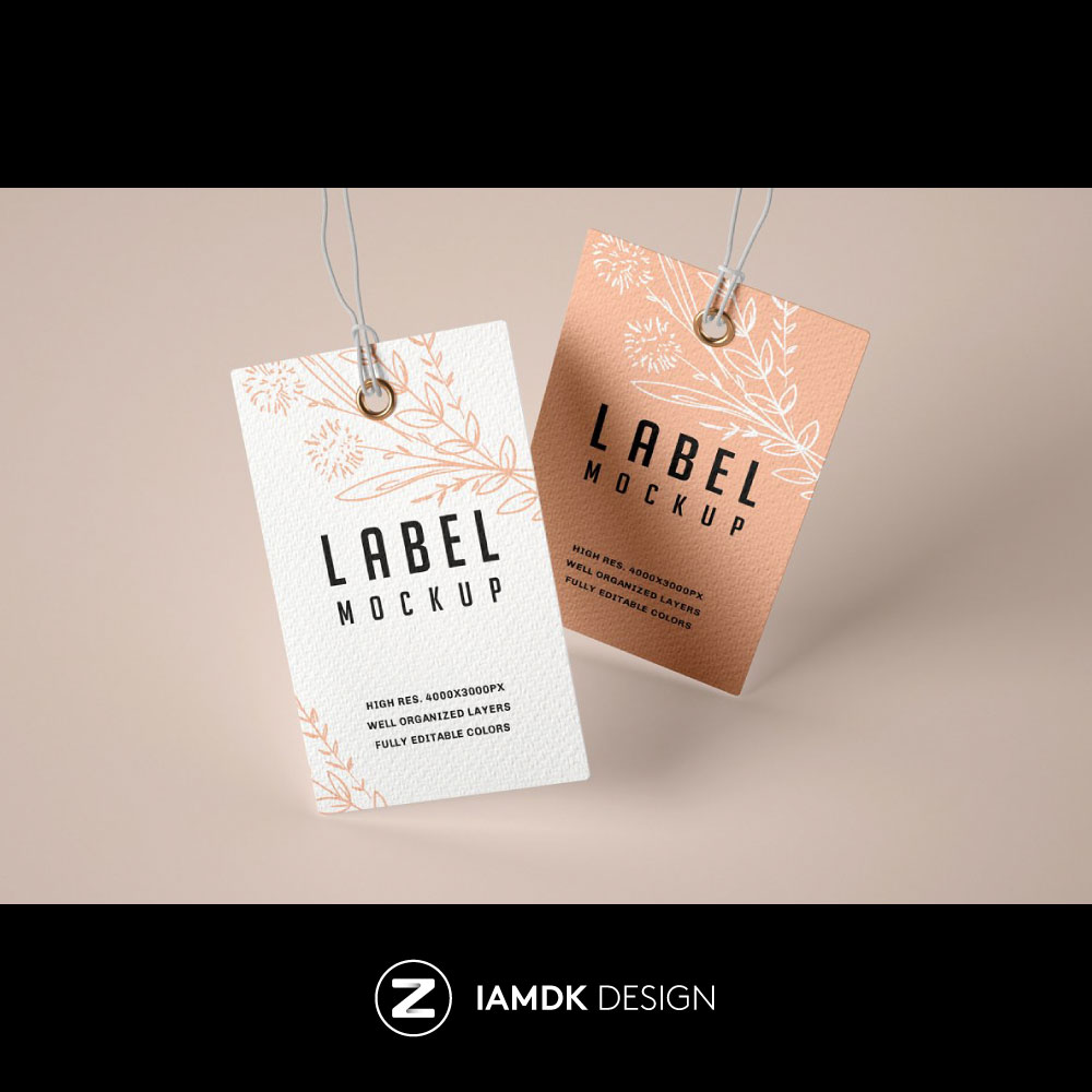 Paper Kraft Label Mockups 服装牛皮纸标签标牌样机 M2020040502 - 图2