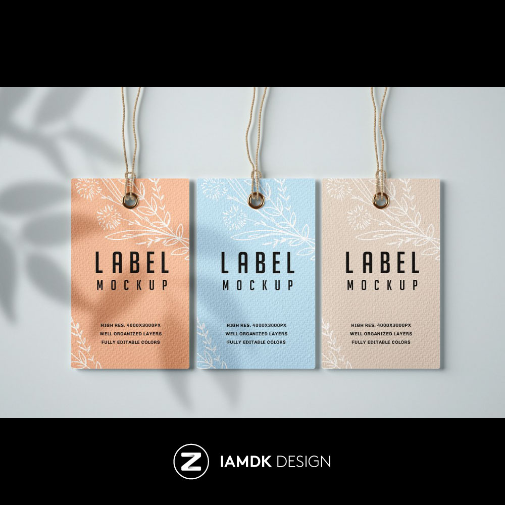 Paper Kraft Label Mockups 服装牛皮纸标签标牌样机 M2020040502 - 图1