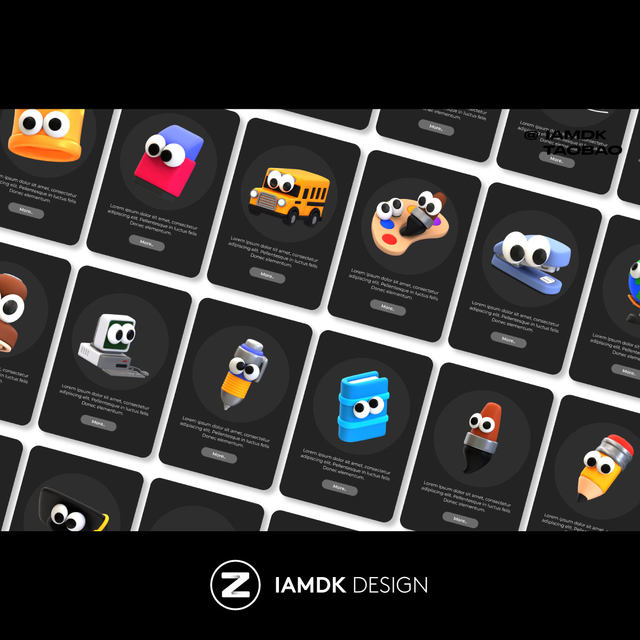 30+ Cartoon Personified Educational Emoji Expressions 3D Icons PNG/Blender Format Design Materials