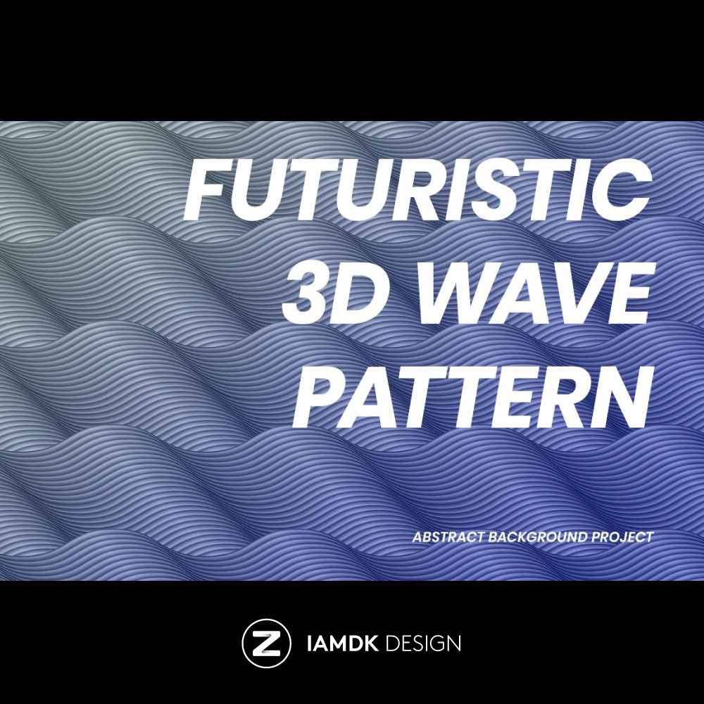 3D Wave Pattern 抽象未来立体感波形线条背景素材 B2020050301 - 图3