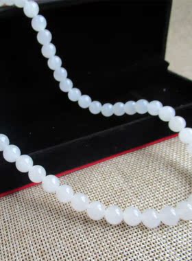 羊脂白玉证书新年礼物项链