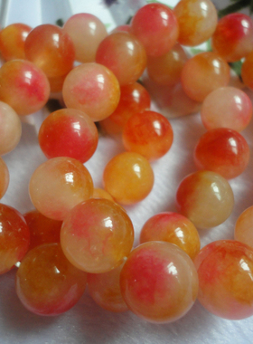 琥珀色饰品念珠天然玉髓水晶手链