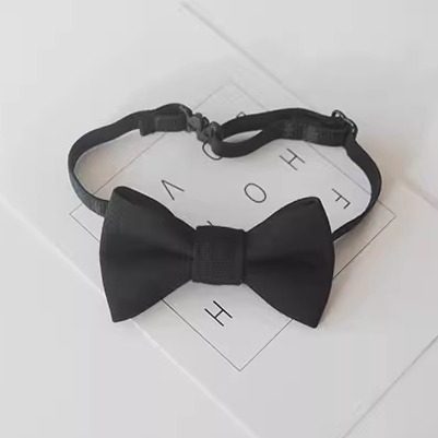 二熊手作儿童领结男小童宝宝婴儿蝴蝶结黑色酒红百天周岁宝宝领结
