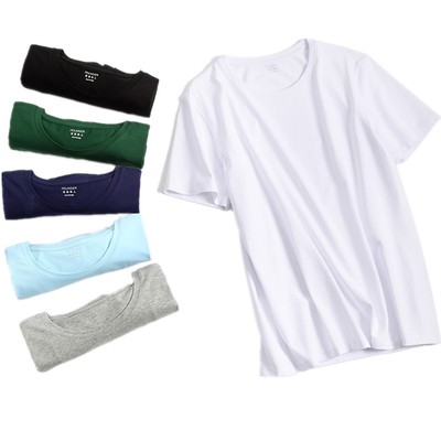 中老年t恤男老头汗衫纯棉全棉短袖圆领老人背心文化衫汉衫新疆棉