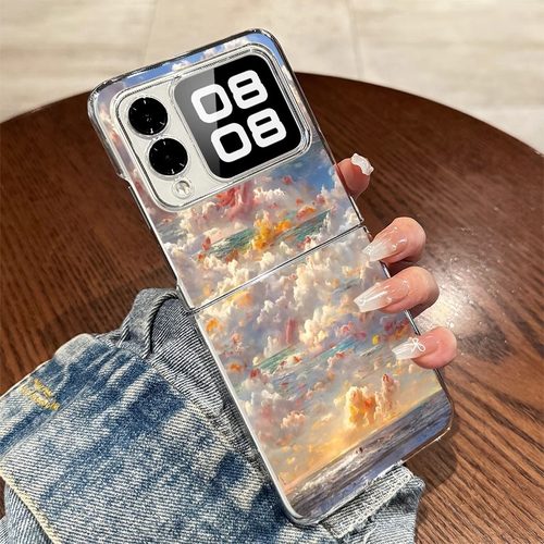 适用华为novaflips手机壳新款海上生花Nova Flip折叠屏透明保护套flip超薄后壳全包防摔个性nova女款ins - 图1