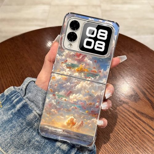 适用华为novaflips手机壳新款海上生花Nova Flip折叠屏透明保护套flip超薄后壳全包防摔个性nova女款ins - 图2