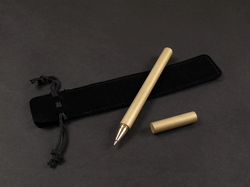 Прямая латунная ручная ручная ручка ретро -подпись медная ручка Pure Copper Metal Metal Defense Pen Edc