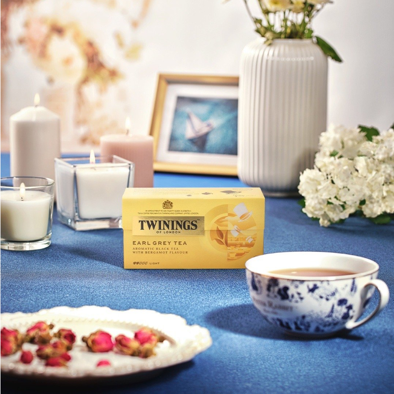 英国川宁TWININGS仕女伯爵蜜桃柠檬茉莉英式早餐红茶进口袋泡茶包-图0