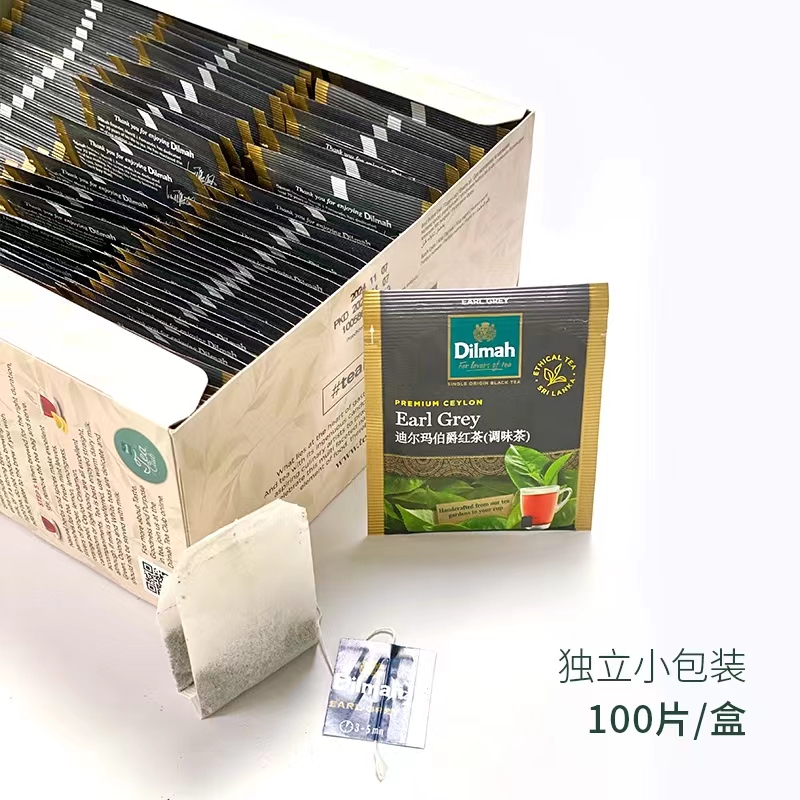 迪尔玛Dilmah伯爵红茶包袋泡茶100片装斯里兰卡原装进口烘焙原料-图2