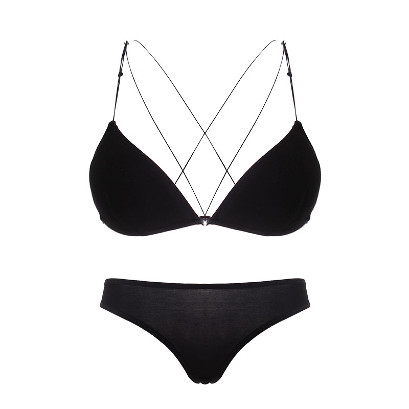 美背女无钢圈超薄款法式性感内衣 系影文胸