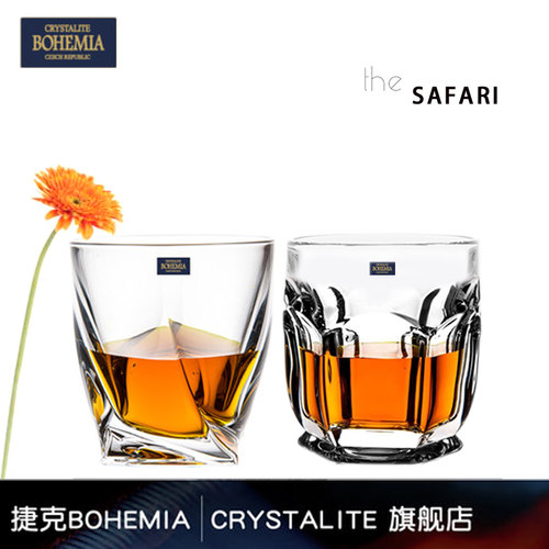 捷克BOHEMIA进口 威士忌杯水晶玻璃杯厚款烈酒洋酒杯创意家用送礼 - 图0