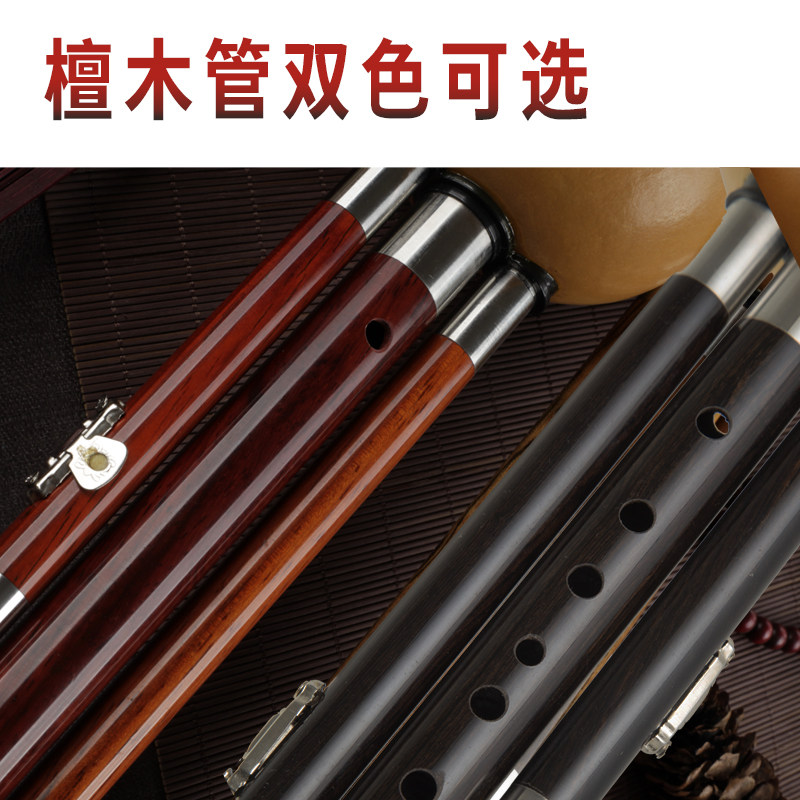 紫檀红檀木初学成人专业演奏葫芦丝 声聆乐器葫芦丝