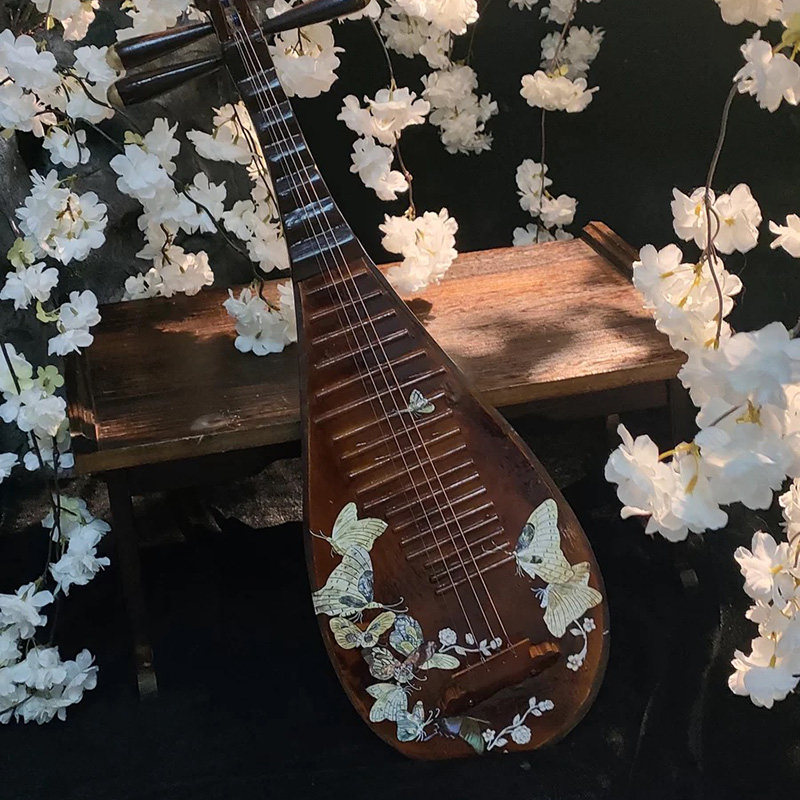 jj-4710.5蝴蝶古筝乐器贝雕水移画中式家具柜子漆器托盘螺钿贴纸,淘宝优惠券,粉丝福利购,淘宝优惠卷