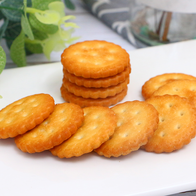 藤野一村248g日式网红海盐味小圆饼咸味小包装薄脆早餐饼干零食 - 图2