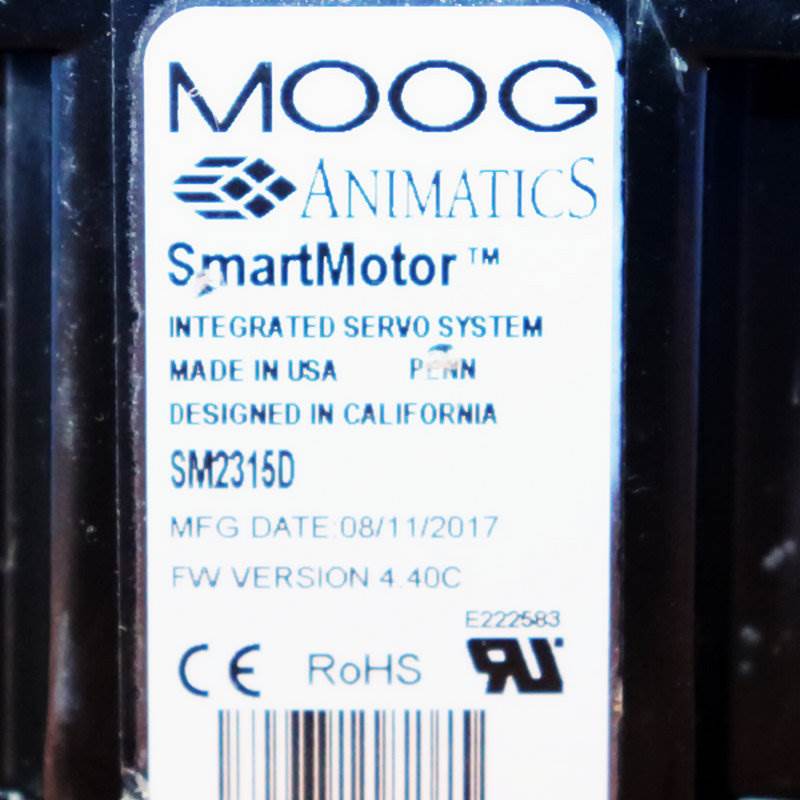 MOOG ANIMATICS SMARTMOTOR集成伺服驱动一体电机SM2315D实物拍摄-图3