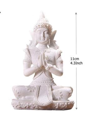 高品质的16Style微型佛像自然砂岩