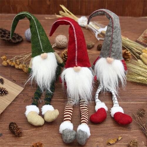 Christmas Decoration Long Legs Rudolph Doll Children Gift - 图0