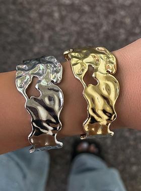 Wrinkled Irregular Vintage Collar Jewelry Necklace夸张项炼