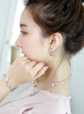 萌趣趣风珍珠标志头像水晶手链