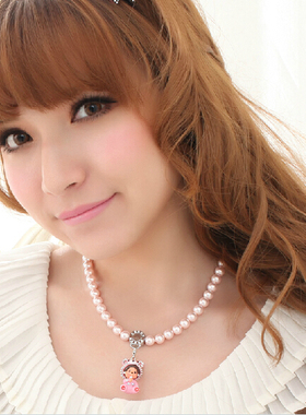 正品萌趣蒙奇粉色水晶日韩珍珠