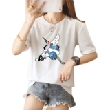 Tide, хлопковая летняя футболка с коротким рукавом, коллекция 2022, оверсайз, популярно в интернете, короткий рукав