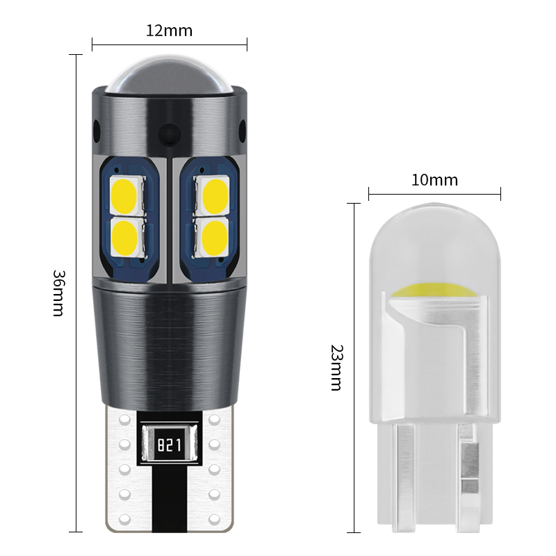 玻璃全透明LED车灯T10示宽灯COB汽车灯泡改装灯LED牌照灯插泡通用-图2