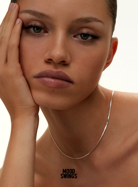 情绪波动925银极简蛇骨项链女