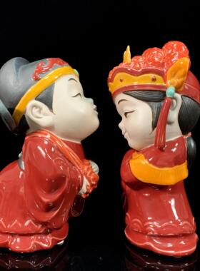 新婚公仔一对婚礼摆件结婚送朋友
