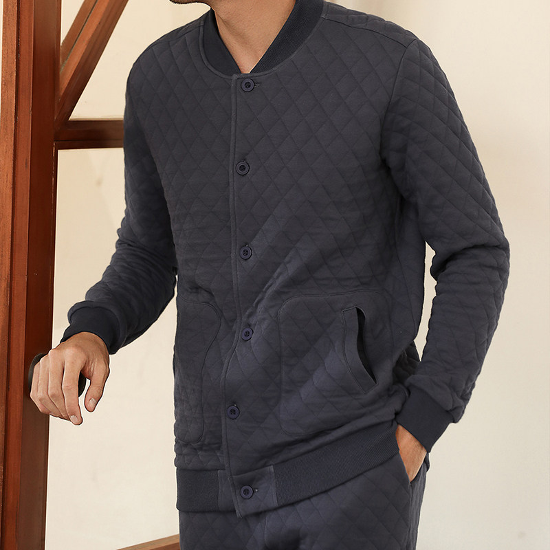 康妮雅立领三层加厚保暖居家厚睡衣 康妮雅睡衣/家居服套装