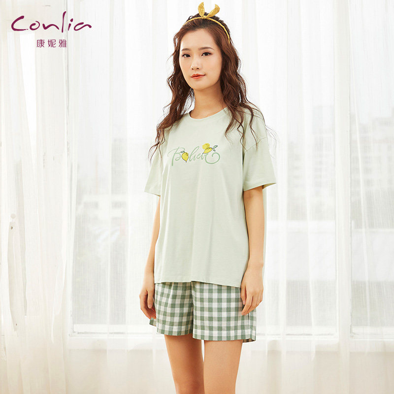 康妮雅休闲居家服2020夏季全棉睡衣 康妮雅睡衣/家居服套装